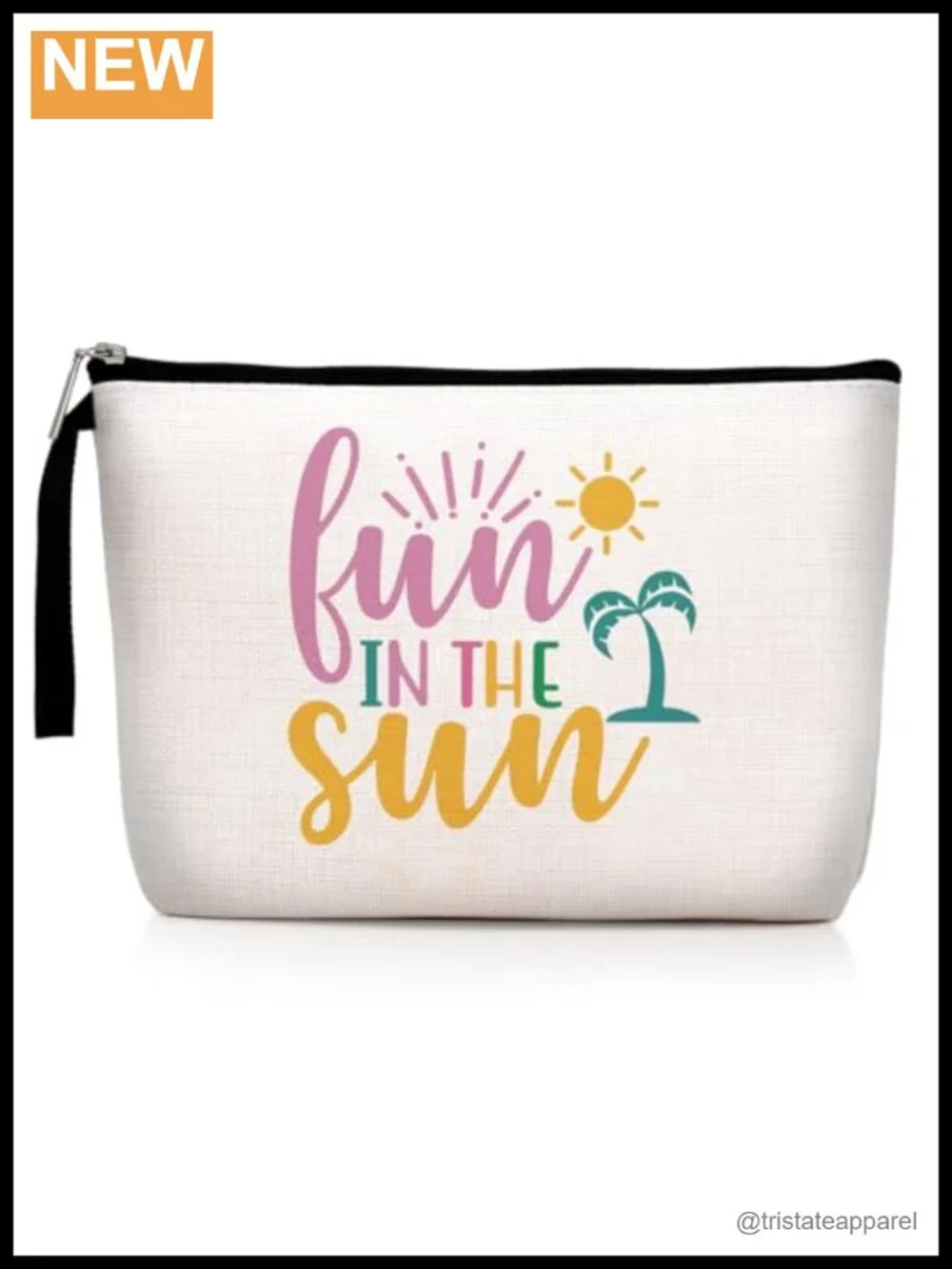 Flax Cosmetic Bag Reusable Zipper Pouch Travel Makeup Case